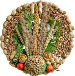 Voederkrans met pindanet en decoratie Ø 28 cm