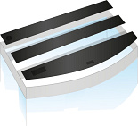 Juwel kleppenset Vision 450 zwart 2 balken