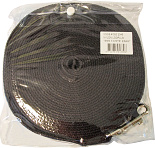 Nylon hondenlijn 9 mtr x 15 mm zwart