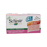 Schesir Kattenvoer Kipfilet/Ham 6 x 50 gr