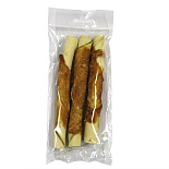 Witte Buffelhuid Rollsticks met Kip 17 cm 3 st