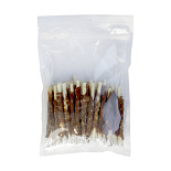 Witte Buffelhuid Rollsticks met Eend 13 cm 30 st