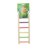 Vogelspeelgoed Ladder 6-Traps Gekleurd 37 cm