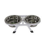 Dinerset Wit met 2 RVS bakken Ø 11,5 cm