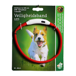 Veiligheidshalsband Led Verstelbaar Rood 30 - 40 cm