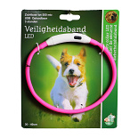 Veiligheidshalsband Led Verstelbaar Roze 30 - 40 cm