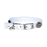 Rogz Kattenhalsband Sparklecat Leather White S