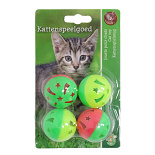 Kattenspeelgoed Sterrenbal met Bel Assorti 4 st