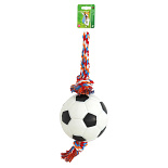 Hondenspeelgoed Voetbal met Touwlus 17 cm