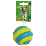 Hondenspeelgoed Swirlbal Blauw/Geel 8 cm