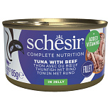 Schesir Kattenvoer Complete Tonijn & Rund Gelei 85 gr
