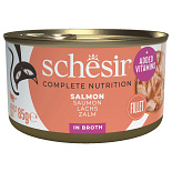 Schesir Kattenvoer Complete Natural Zalm Bouillon 85 gr