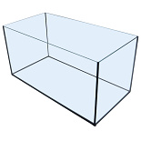 Gelijmd Aquarium Zwarte Kit 80 x 35 x 37 cm