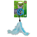 Kattenspeelgoed Bal met Bel en Veren Blauw