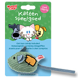 Woezel & Pip Kattenspeelgoed Muis met Catnip en Bel Groen