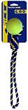 Petsport flostouw knotted Tug 38 cm with Tuff Ball