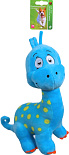 Dino blauw met piep 25 cm