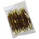 Witte Buffelhuid Rollsticks met Eend <br>13 cm 8 st