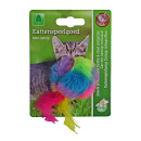 Kattenspeelgoed Regenboogbal met Veren en Bel
