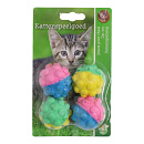 Kattenspeelgoed Sponsbal met Noppen Assorti 4 st