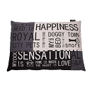 Lex & Max hondenkussen Happiness grey