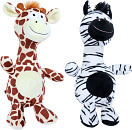Giraffe/Zebra met Piep Assorti 25 cm