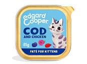 Edgard & Cooper kattenvoer Kitten MSC Kabeljauw & Kip Paté 85 gr