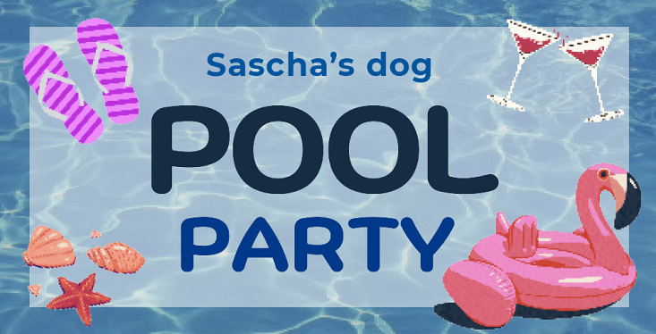 28 juni: Sascha's Dog Pool Party