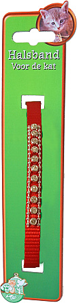 Kattenhalsband met Steen Rood