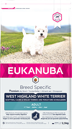 Eukanuba Hondenvoer West Highland White Terrier Adult 2,5 kg