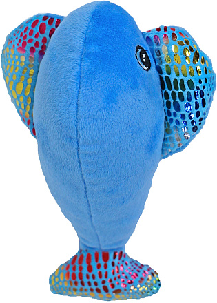 Walvis met Piep Blauw/Glitter 17 cm