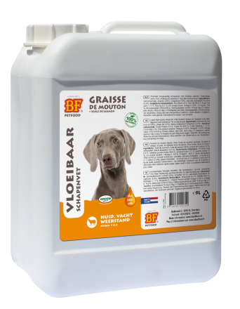 BF Petfood Vloeibaar Schapenvet met Zalmolie 5 ltr