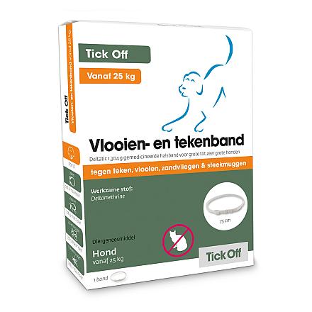 Tick Off Vlooien- en Tekenband vanaf 25 kg<br> 75 cm