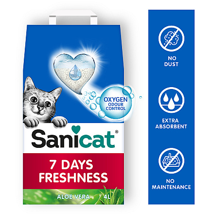 Sanicat kattenbakvulling Aloe Vera 7 Days 4 ltr