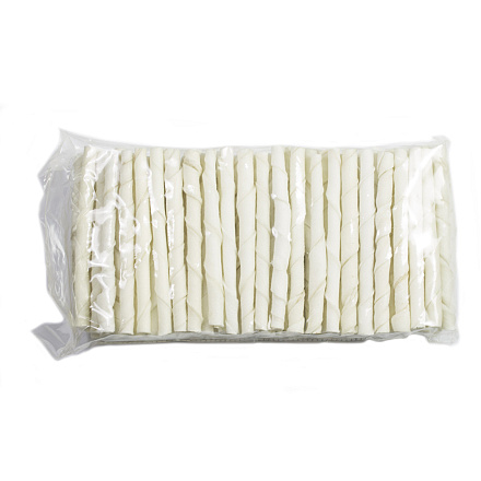 Witte Buffelhuid Kauwstaaf 9/10 mm <br>1 kg