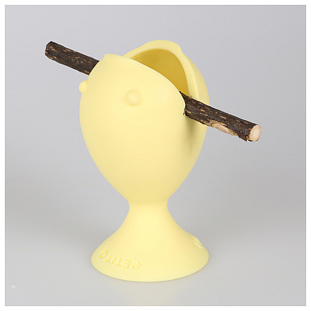 EBI PETIT Snackspeelgoed Puffi met Catnipbal Geel