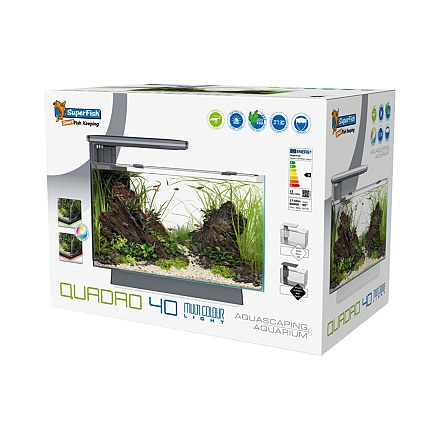 SuperFish Aquarium Quadro 40 Multi Colour Wit