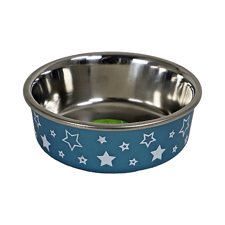 Voer- en Drinkbak Sterrenprint Blauw