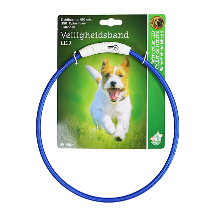 Veiligheidshalsband Led Verstelbaar Nylon Blauw