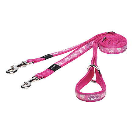 Rogz Hondenlijn Multi Fancy Dress Pink Paw
