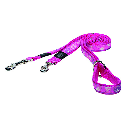 Rogz Hondenlijn Multi Fancy Dress Pink Paw
