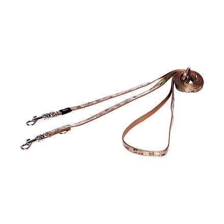 Rogz Hondenlijn Multi Lapz Trendy Brown Bones