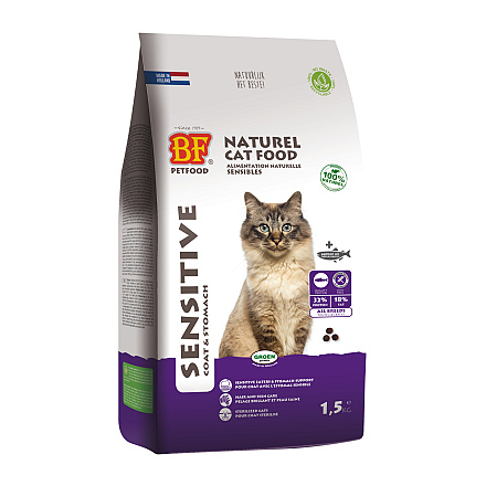 BF Petfood Kattenvoer Sensitive Coat & Stomach 1,5 kg