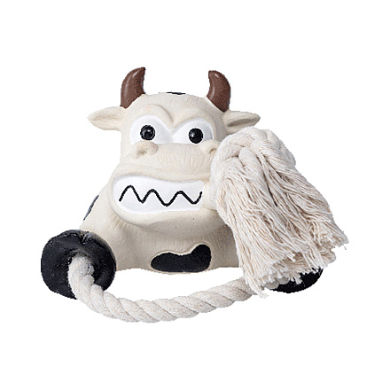 Quapas! Hondenspeelgoed Fun Cow with Rope