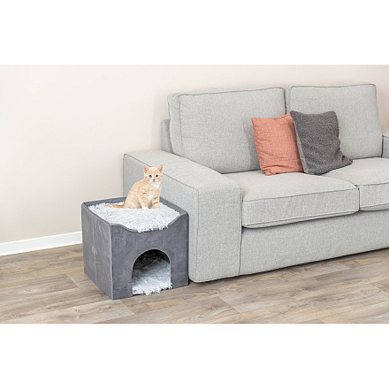 TRIXIE Schuilplaats Harvey Grijs/Wit/Zwart