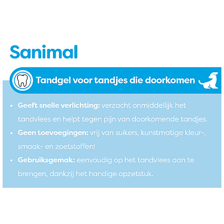 Sanimal Tandgel voor Tandjes die doorkomen 50 gr
