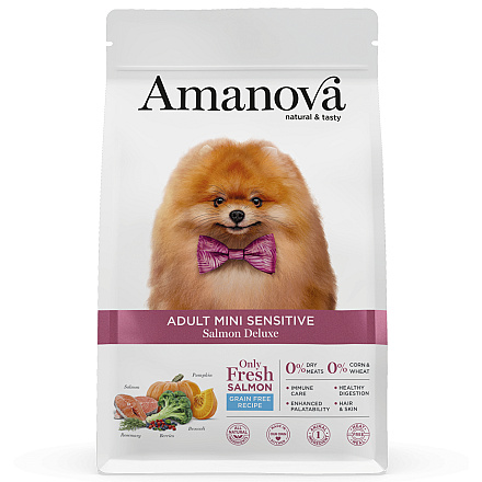 Amanova Hondenvoer Adult Mini Sensitive Salmon Deluxe 800 gr