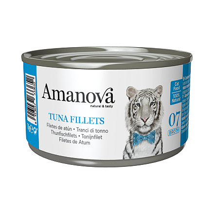 Amanova Kattenvoer Tuna Fillets in Broth<br> 70 gr