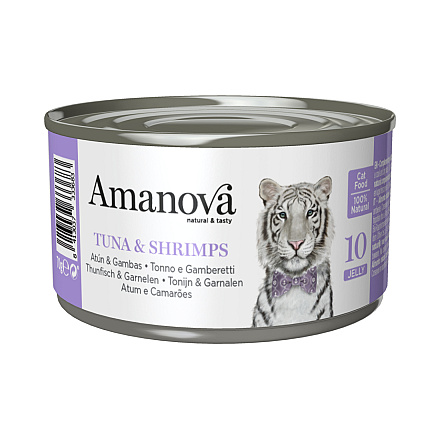 Amanova Kattenvoer Tuna & Shrimps in Jelly 70 gr