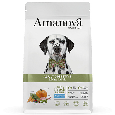 Amanova Hondenvoer Adult Digestive Divine Rabbit 10 kg